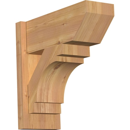 Ekena Millwork Merced Slat Smooth Outlooker, Western Red Cedar, 7 1/2"W x 18"D x 18"H OUT08X18X18MRC06SWR